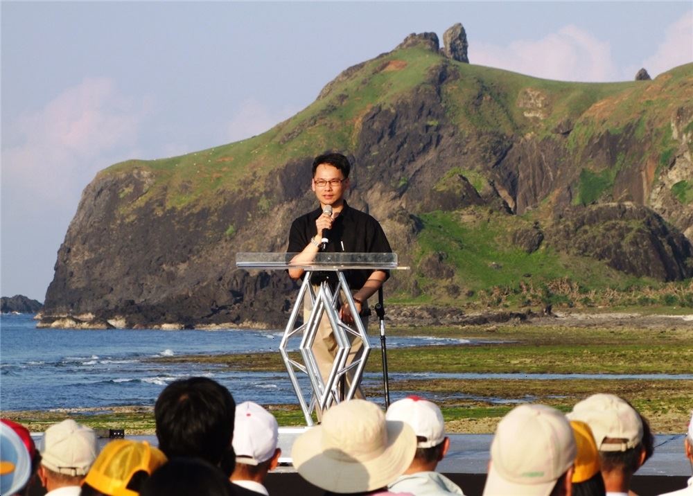 籌備處王逸群主任於海景舞台致詞