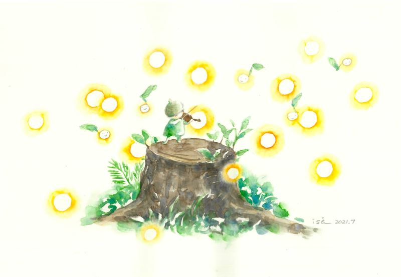 伊勢英子作品1『きこえる きこえる 沈黙の歌』(中譯:聽得見 聽得見 沈默的歌)