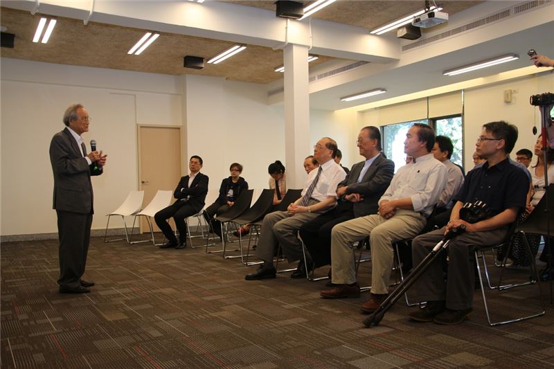 記者會現場蔡寬裕前輩表達受難者對轉型正義的期待